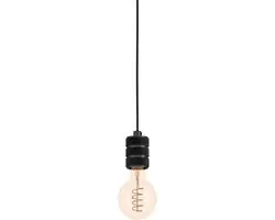 Eglo Yorth Plafondverlichting E27 40W - Ø50cm - Zwart/Zilver - afbeelding 5 van 6