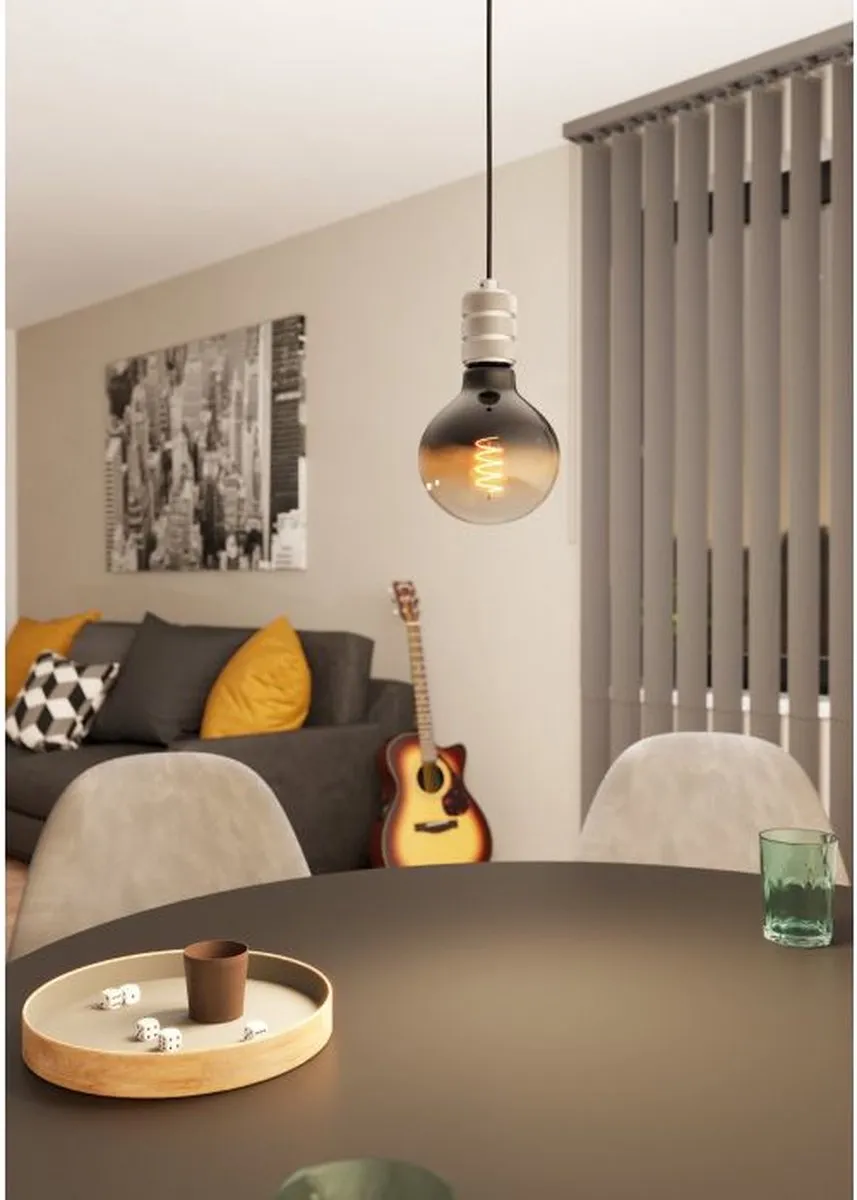 Eglo Yorth Plafondverlichting E27 40W - Ø50cm - Zwart/Zilver