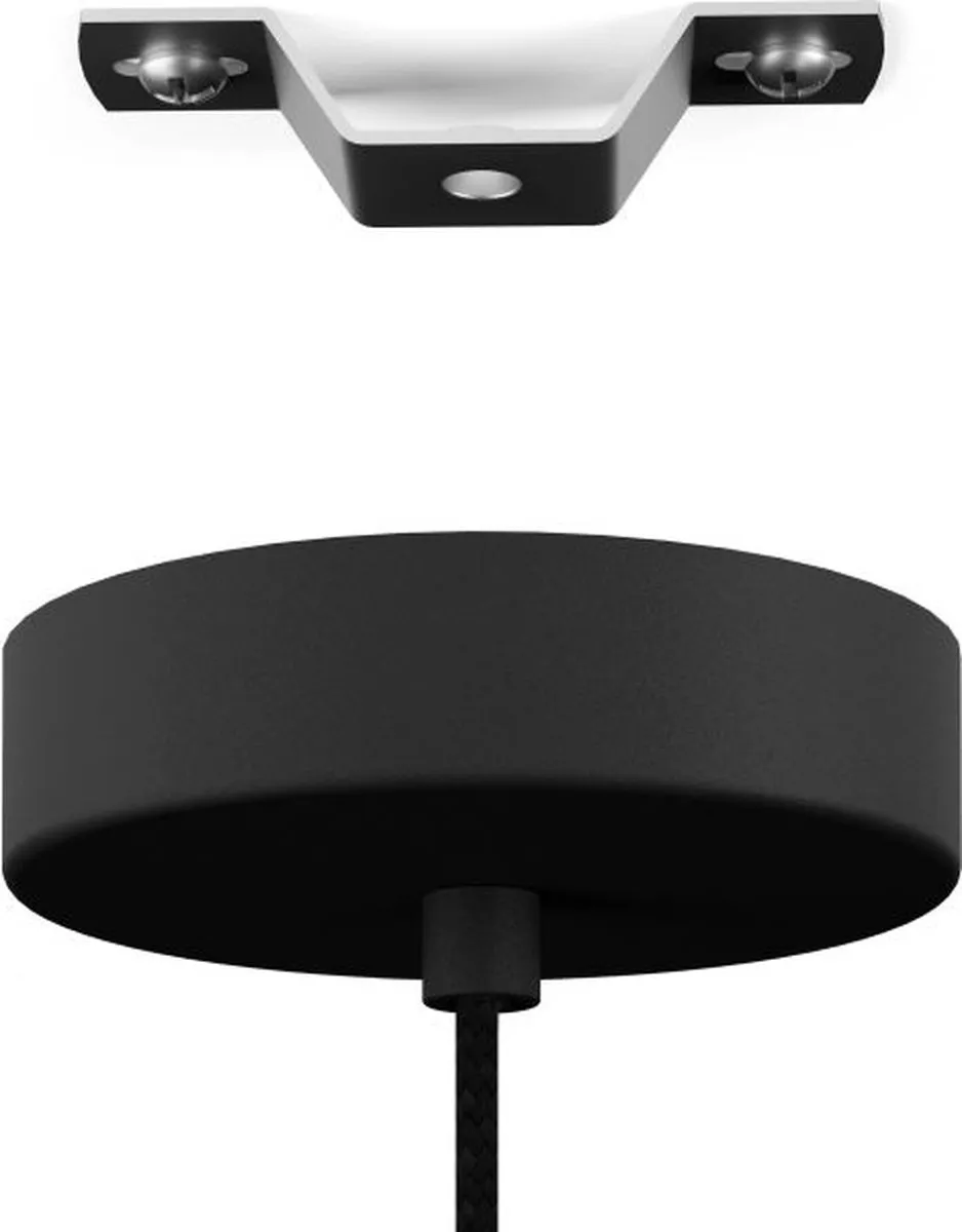 Eglo Yorth Plafondverlichting E27 40W - Ø50cm - Zwart/Zilver