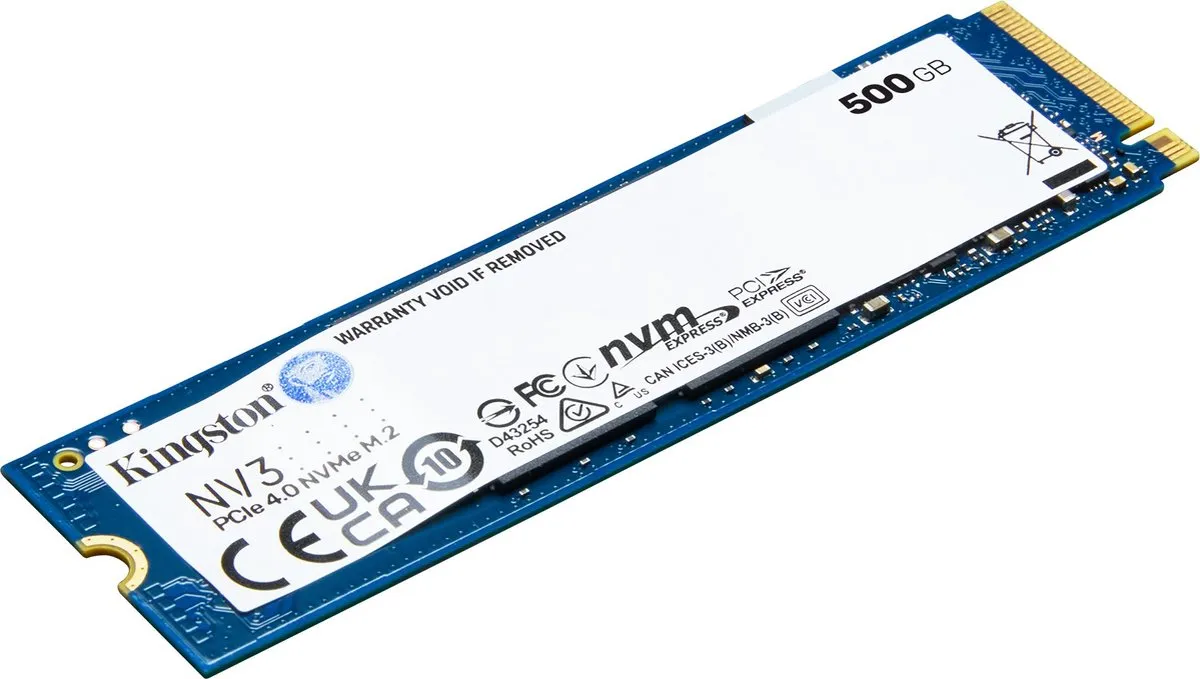 Kingston NV3 SNV3S/500G SSD 500GB - Blauw