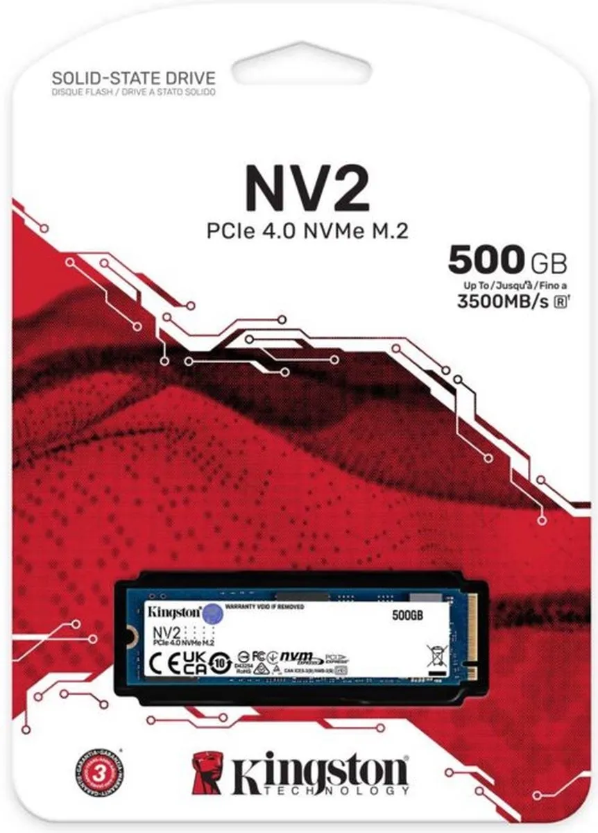 Kingston NV2 Gen4x5 500GB NVMe SSD