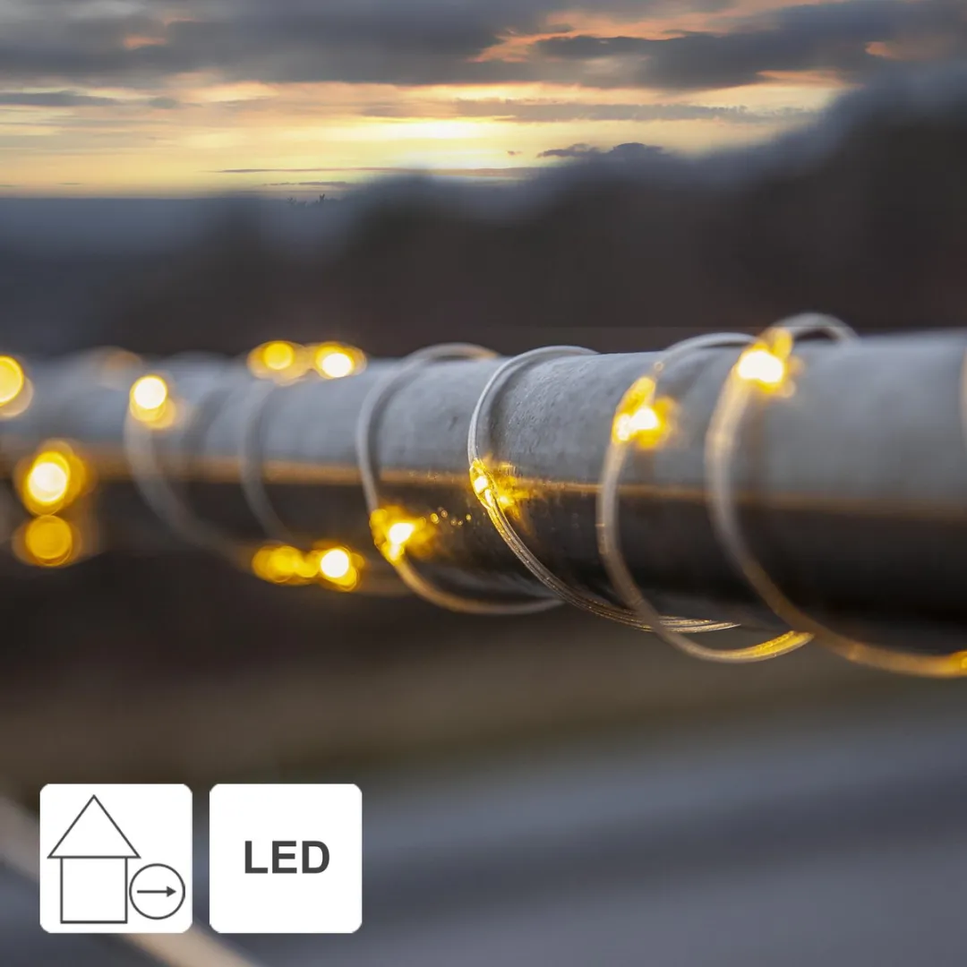 Star Trading LED Sprookjesverlichting Dew Drop Micro - 15m - Warm wit - Transparant
