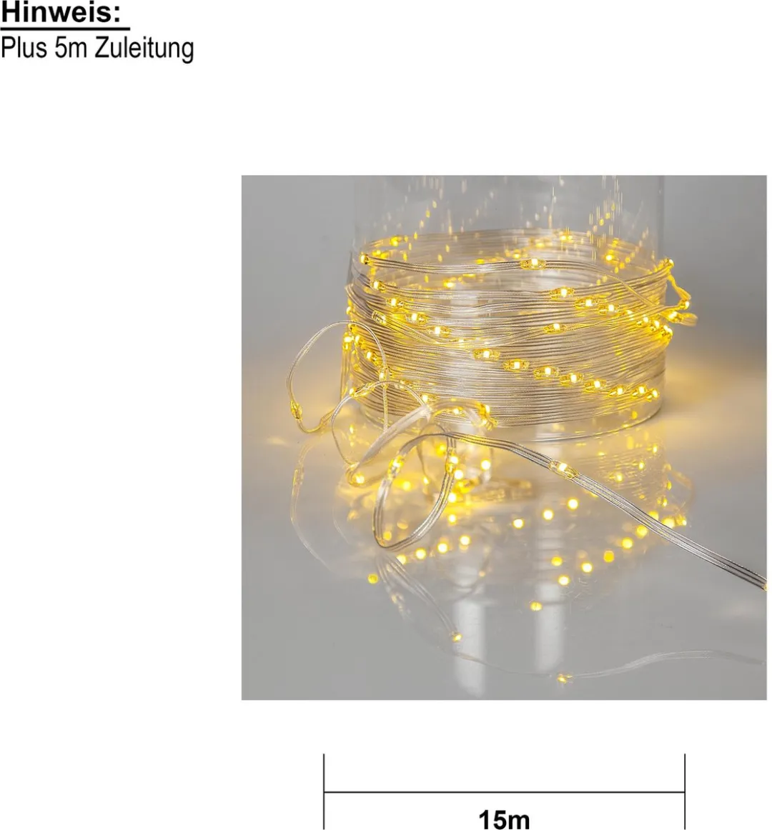Star Trading LED Sprookjesverlichting Dew Drop Micro - 15m - Warm wit - Transparant