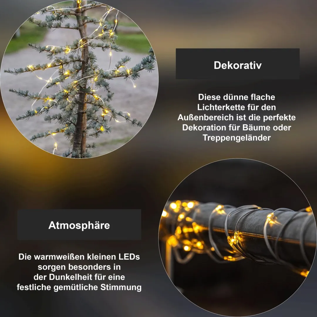 Star Trading LED Sprookjesverlichting Dew Drop Micro - 15m - Warm wit - Transparant