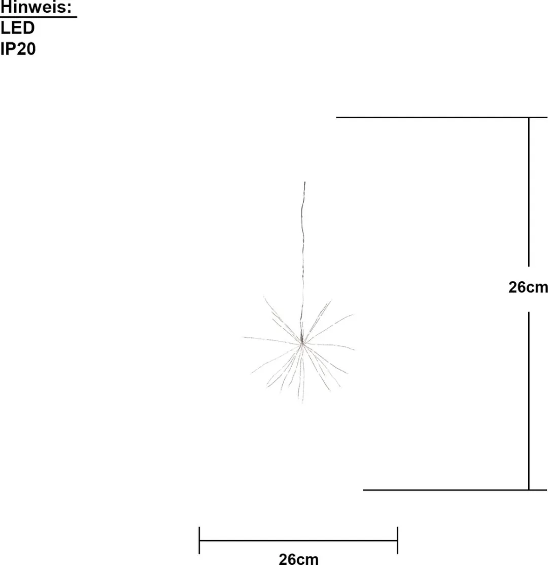 Star Trading Firework LED Hanglamp 60 Lichtpunten - Daglichtwit