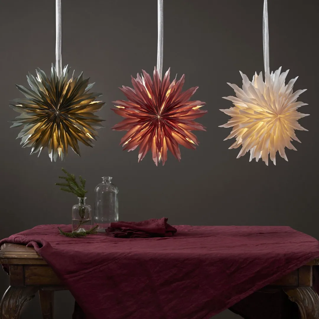 Star Trading Papieren Ster Dis - 40 cm - Rood - afbeelding 6 van 6