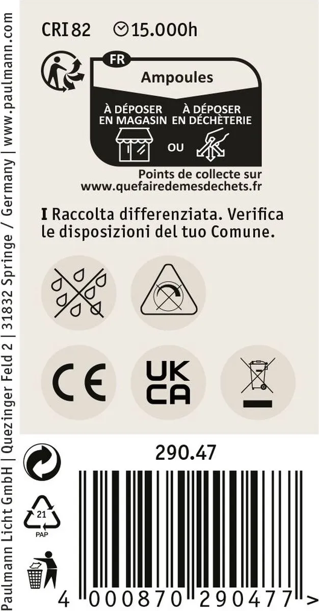 Paulmann LED Reflector R50 E14 4W 300lm - Zilver