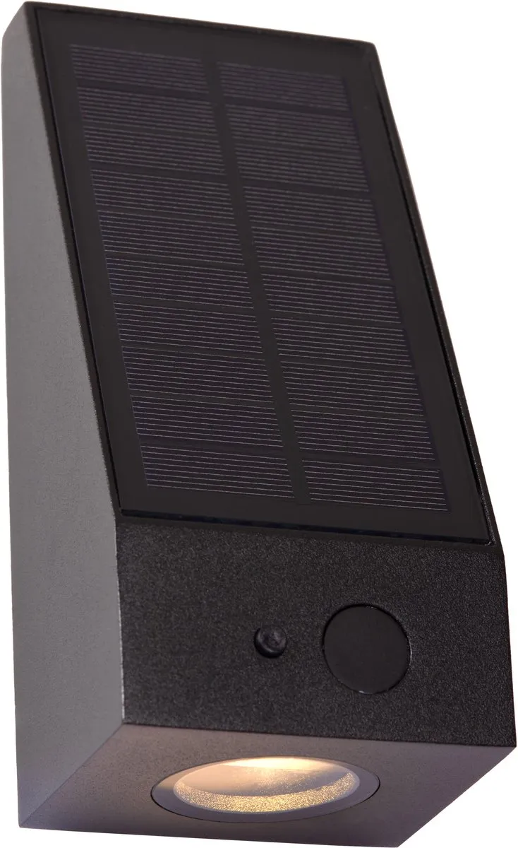Lucide Irwin Wandlamp Zonne-energie 2W - Zwart