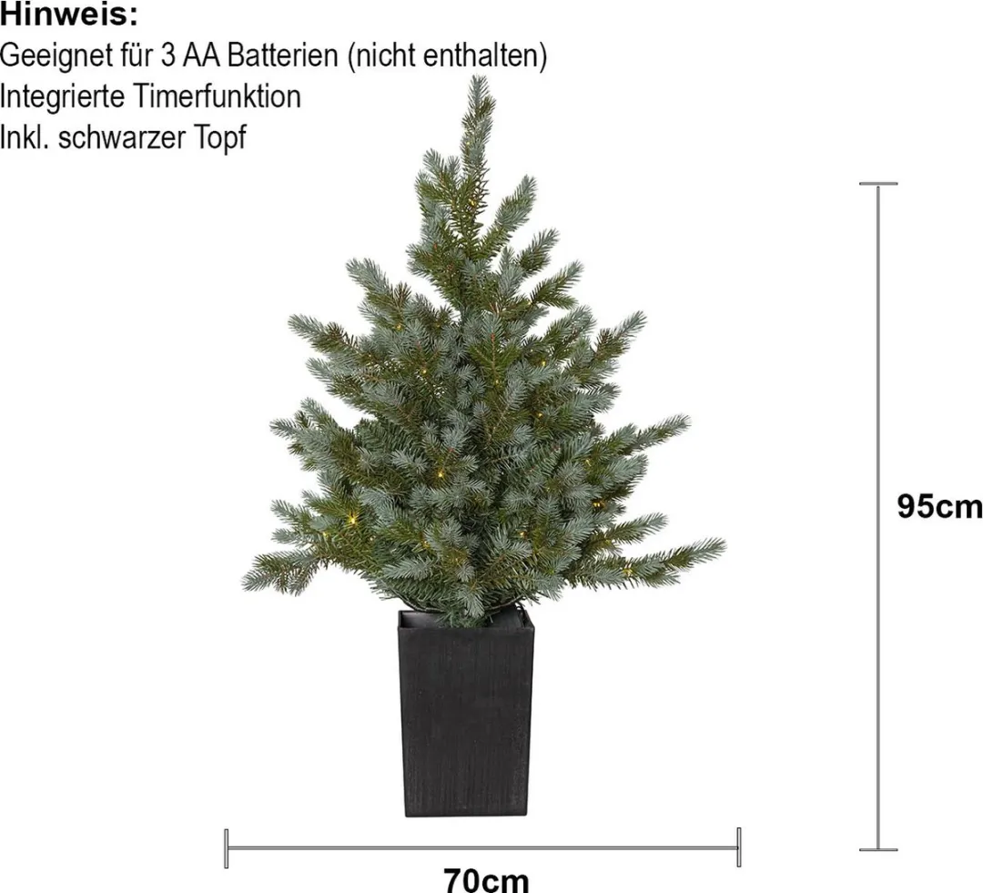Star Trading Greyland LED Kerstboom 95cm - Warm wit - Buiten - Timer