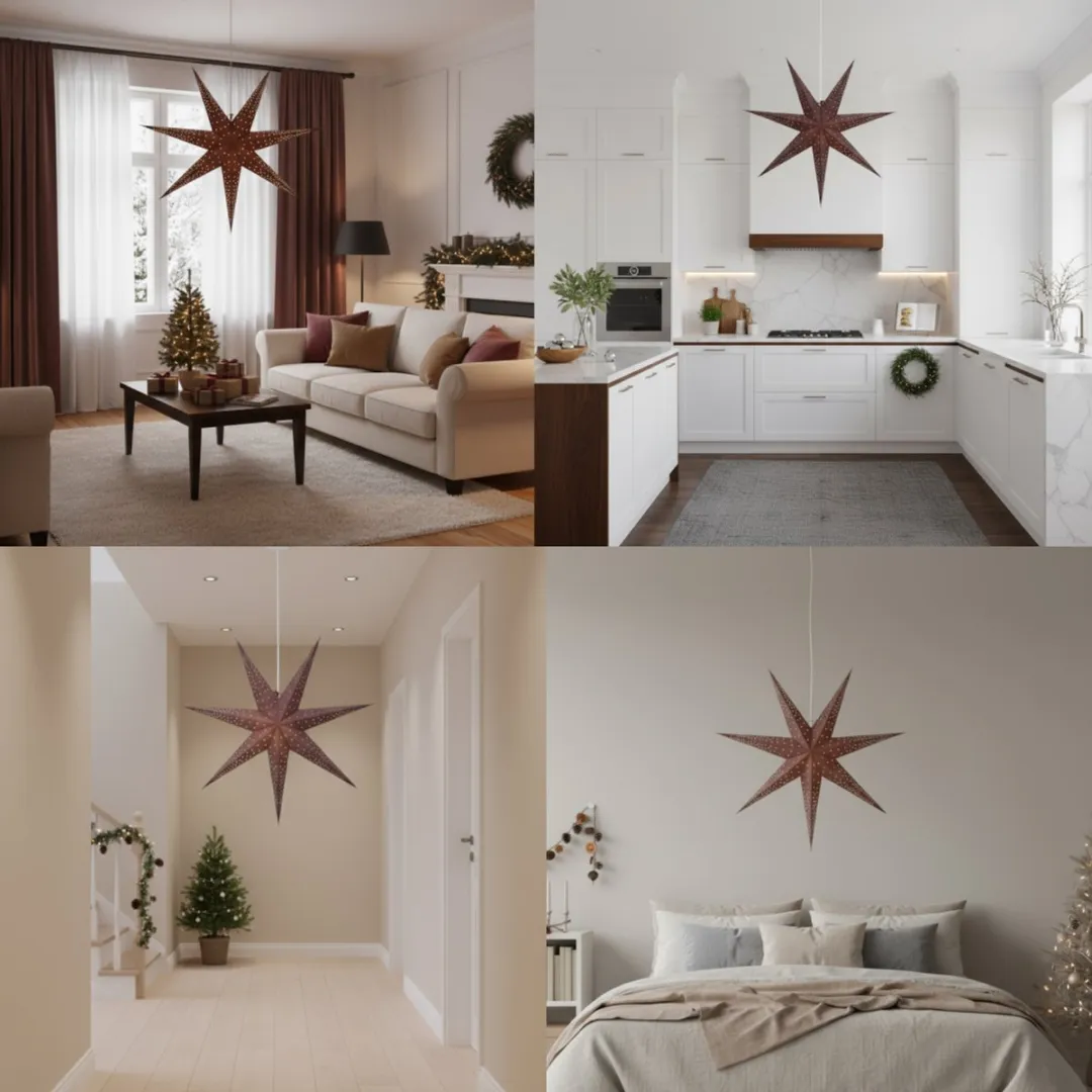 Star Trading Papierster 80cm - Rood