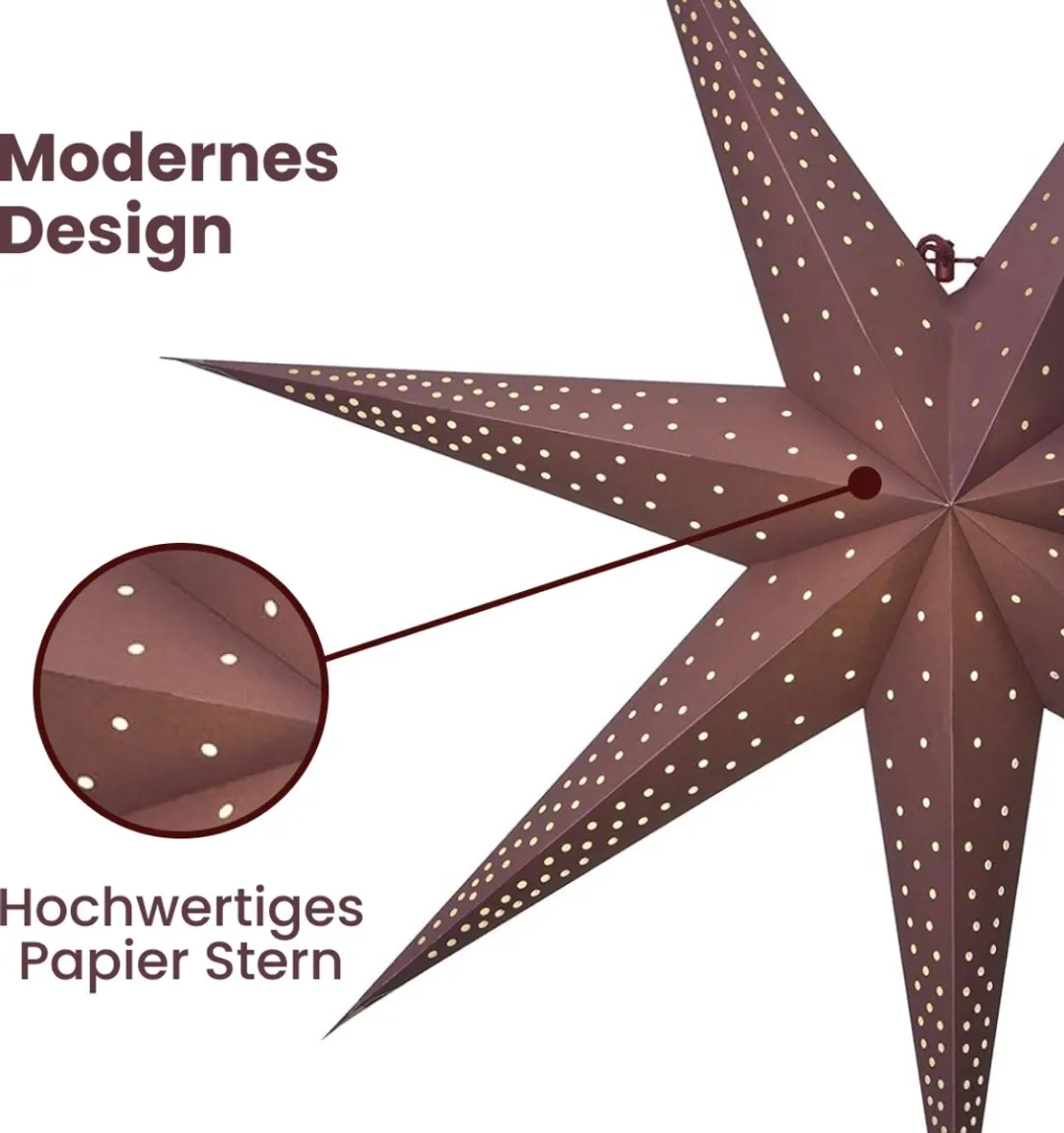 Star Trading Papierster 80cm - Rood - afbeelding 6 van 6