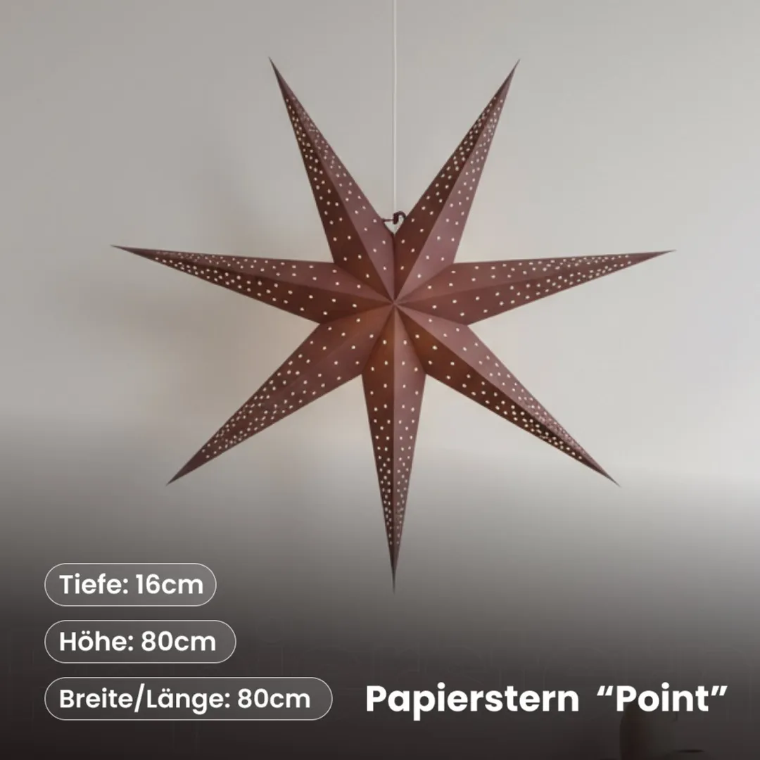 Star Trading Papierster 80cm - Rood