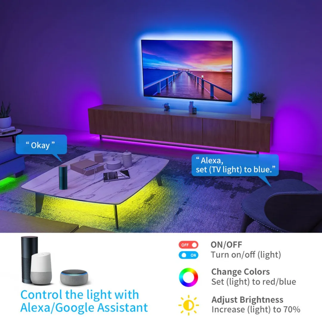 Govee RGB LED Strip Light 2x5m - Wit