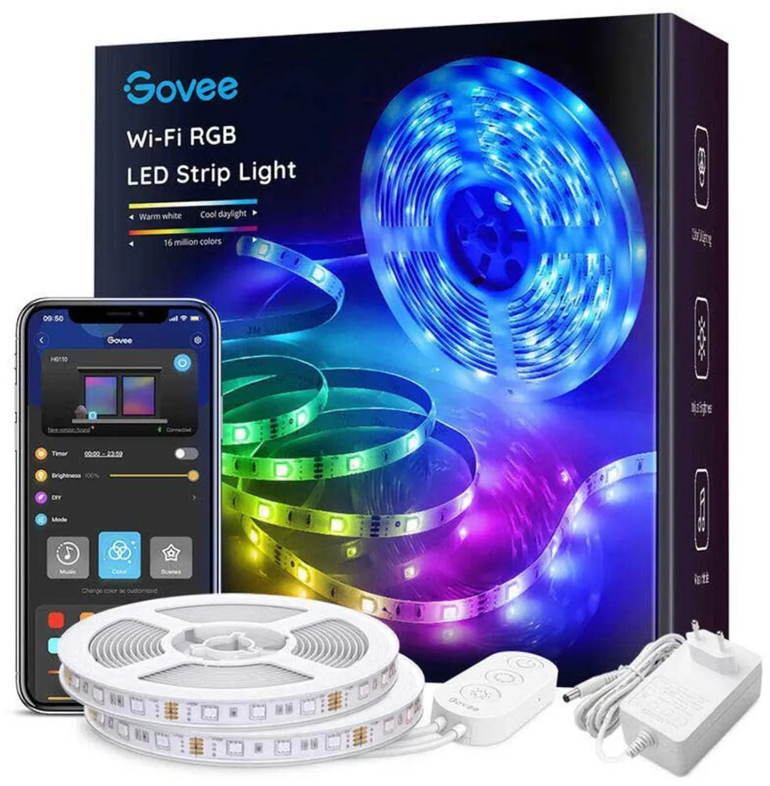 Govee RGB LED Strip Light 2x5m - Wit