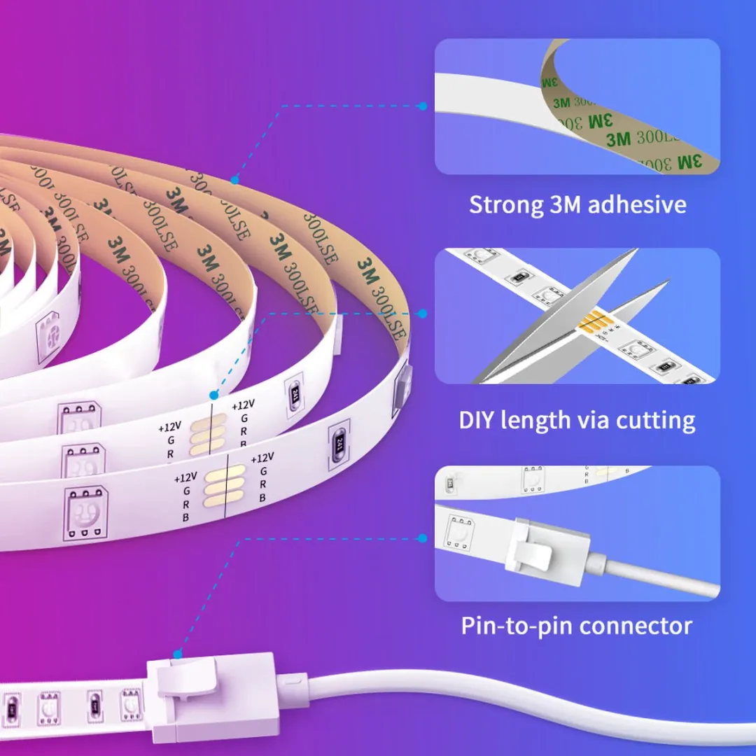 Govee RGB LED Strip Light 2x5m - Wit