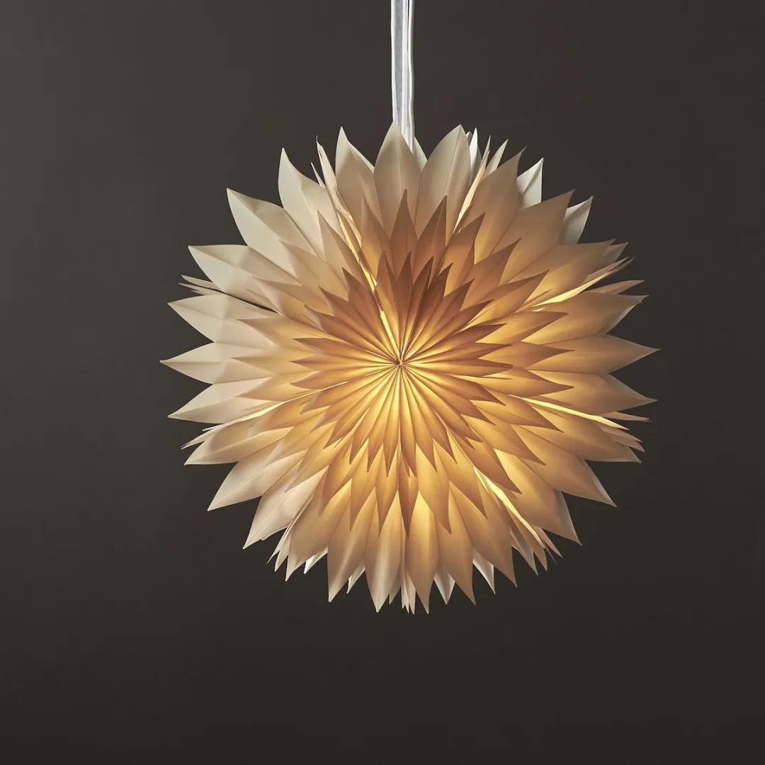 Star Trading Papieren Ster Dis - 50cm - Beige - 3-laags