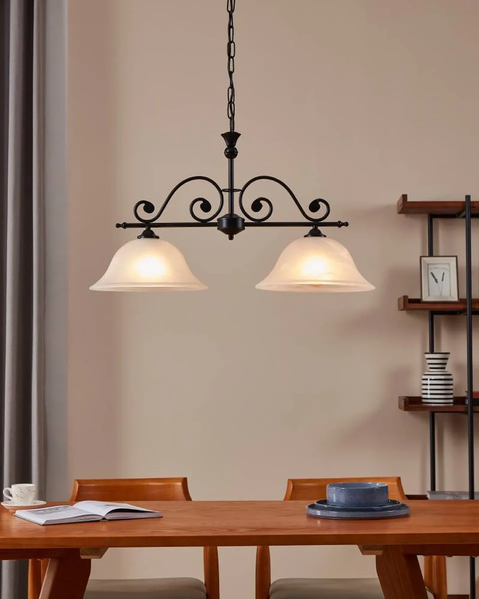 Eglo Murcia Hanglamp 2 Lichts - Zwart/Wit
