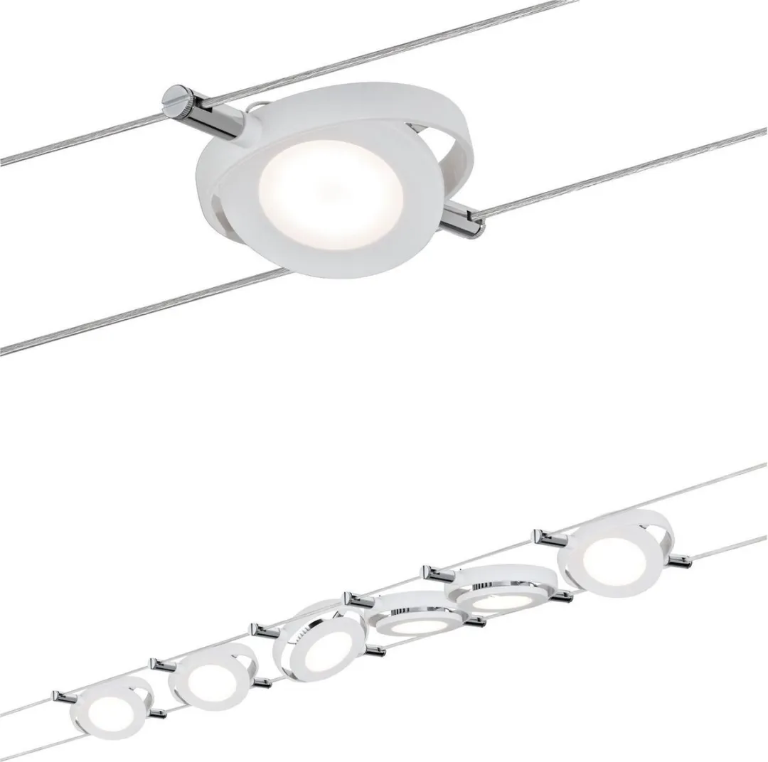 Paulmann RoundMac Kabelsysteem LED - 6x4.3W - Mat wit