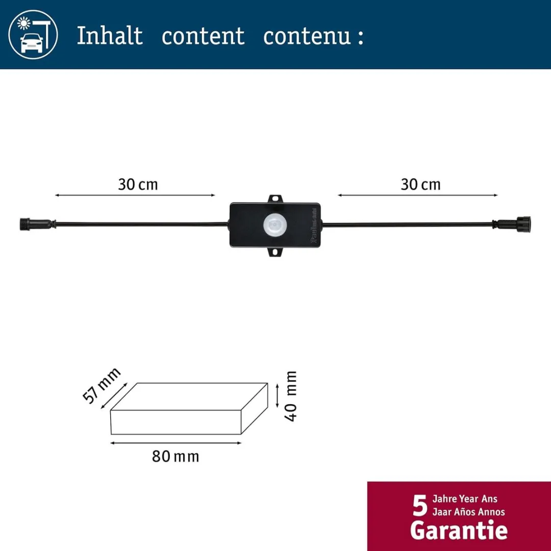 Paulmann 94556 Bewegingsensor - Zwart - IP44