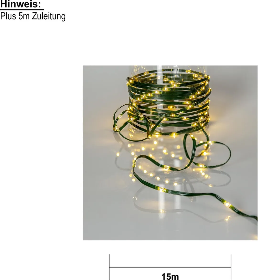 Star Trading LED Sprookjesverlichting Dew Drop Micro - 15m - Warm wit - Groen - afbeelding 4 van 6