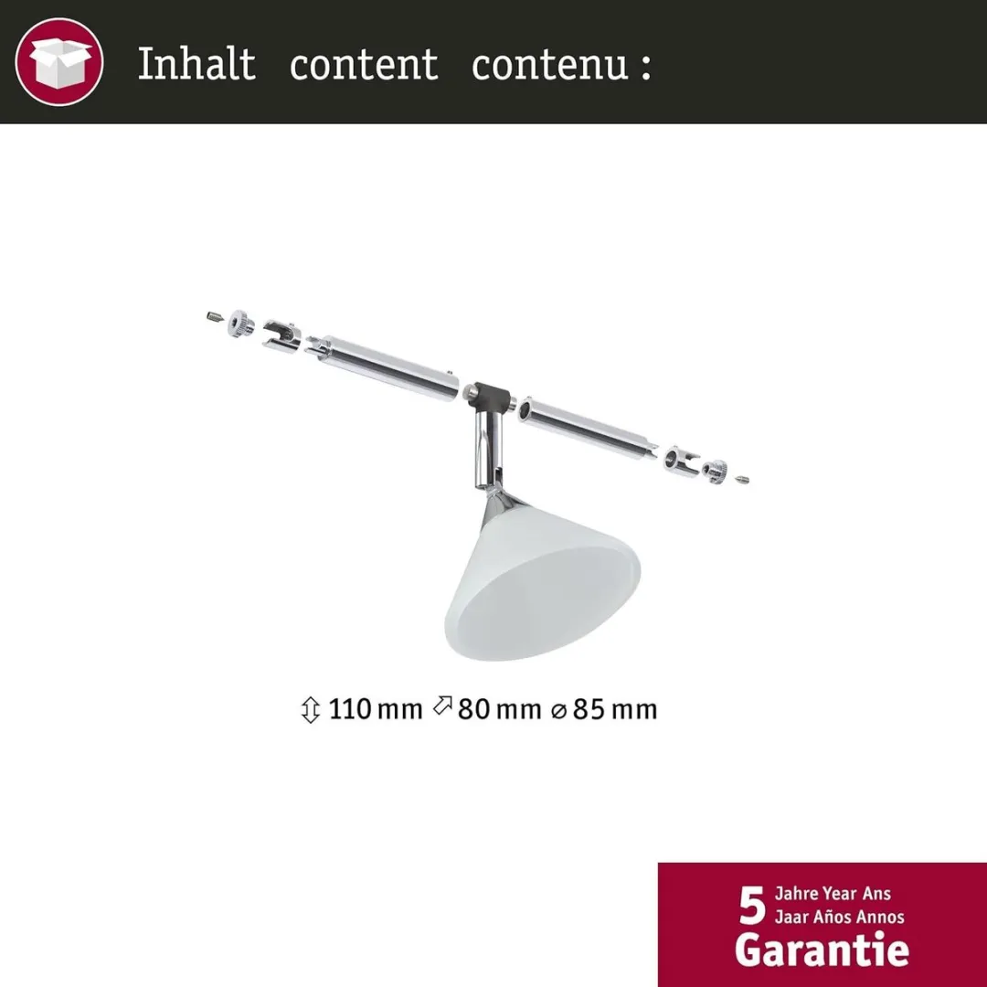 Paulmann Kabelspot Colmar GU4 10W - Chroom - afbeelding 6 van 6