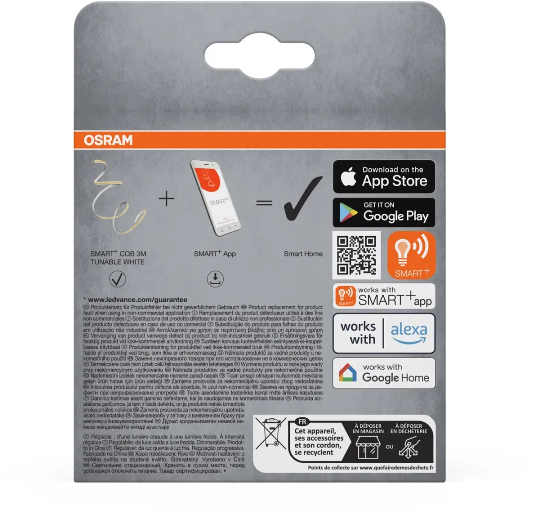 Osram Smart+ Wifi COB Strips 3m - Tunable White - Geel