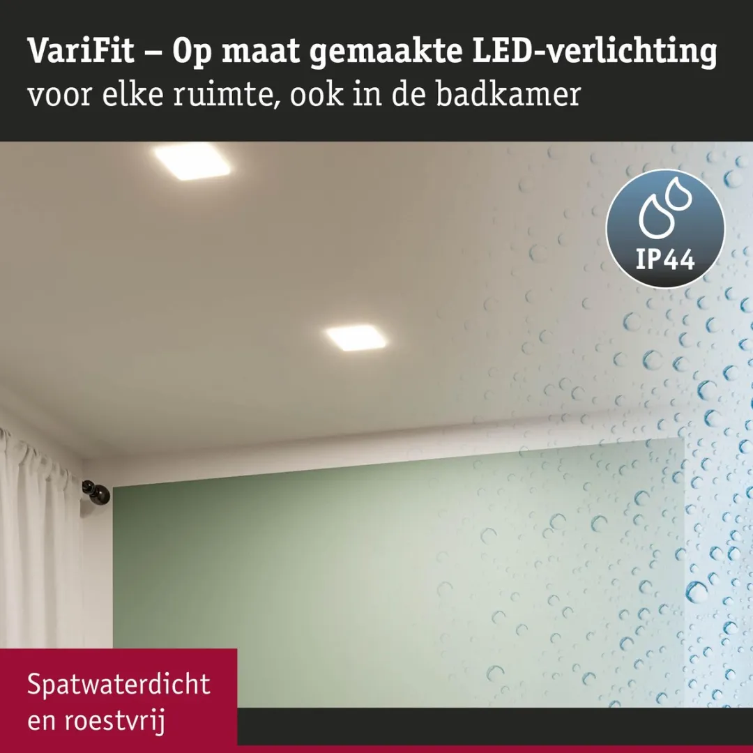 Paulmann VariFit Veluna LED-inbouwpaneel 17W 1300lm - 215x215mm Transparant