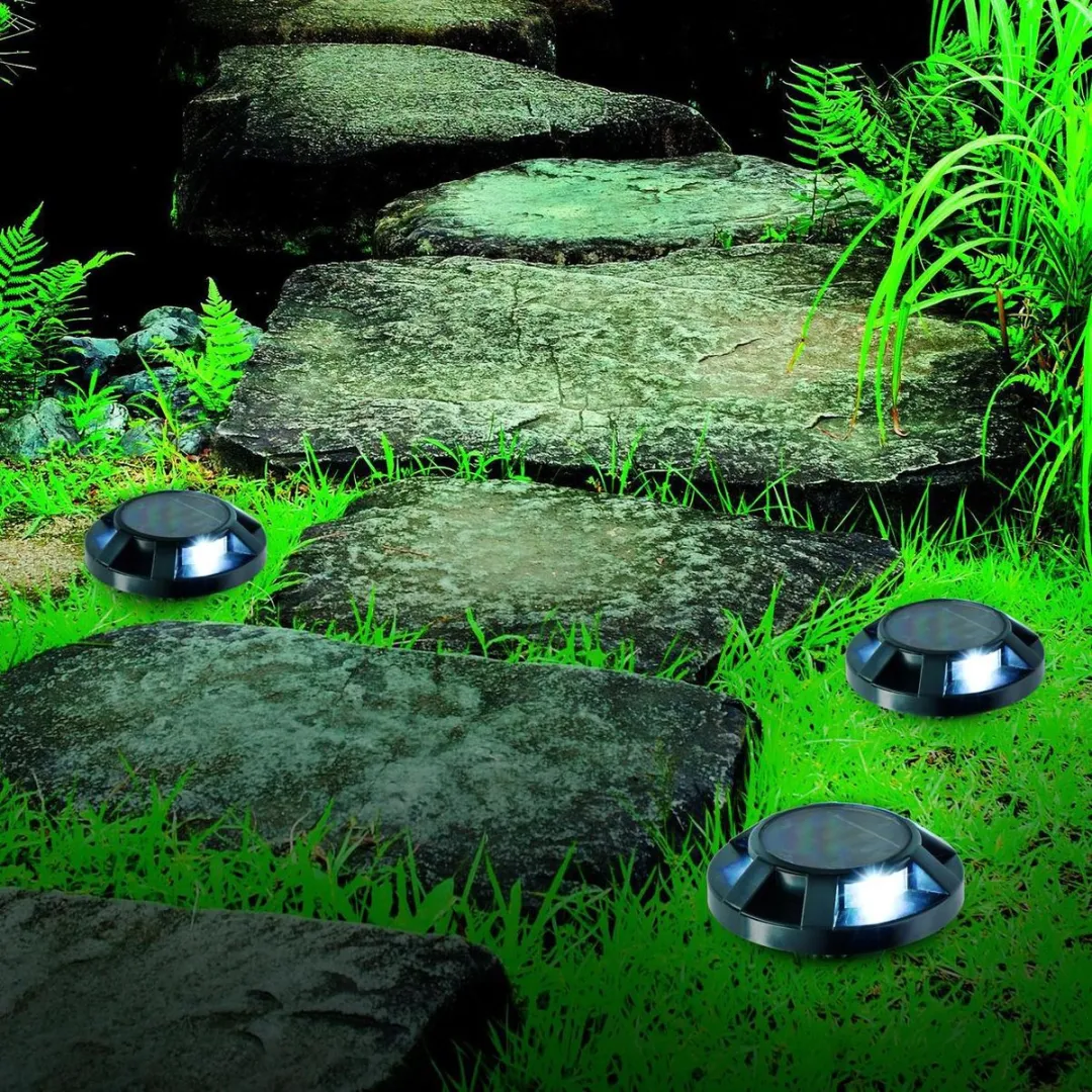 Grundig Grondspot Solar Ø12cm - 3x LED - Zwart