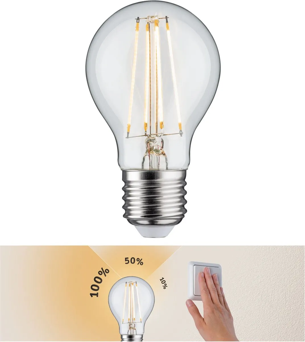 Paulmann Filament LED-gloeilamp E27 8W 806lm 2700K