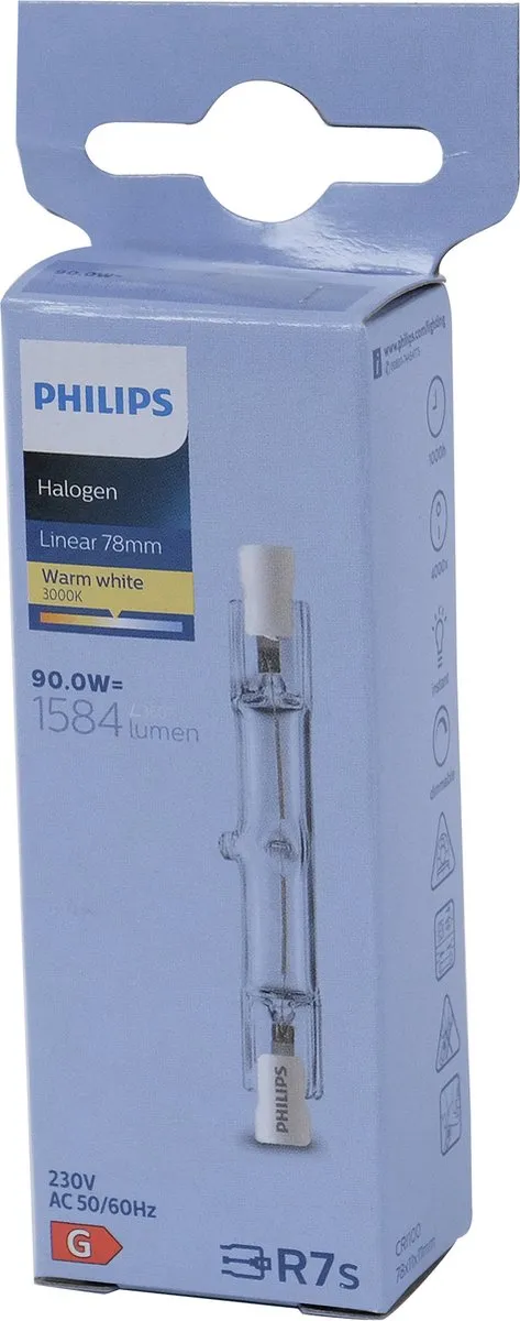 Philips R7s Halogeenlamp 90W 1584lm - Warm Wit