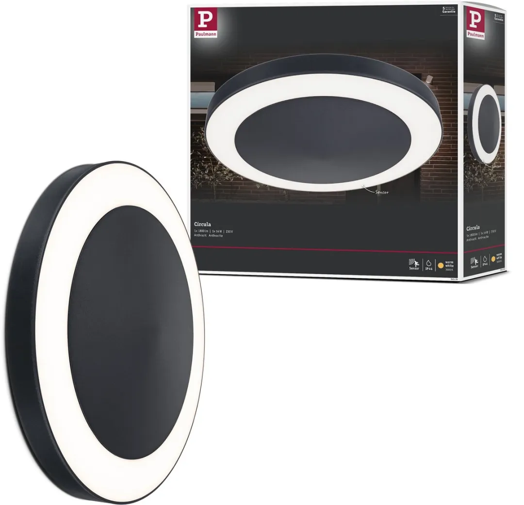 Paulmann LED Plafondlamp Circula Schemersensor 32cm 14W 880lm
