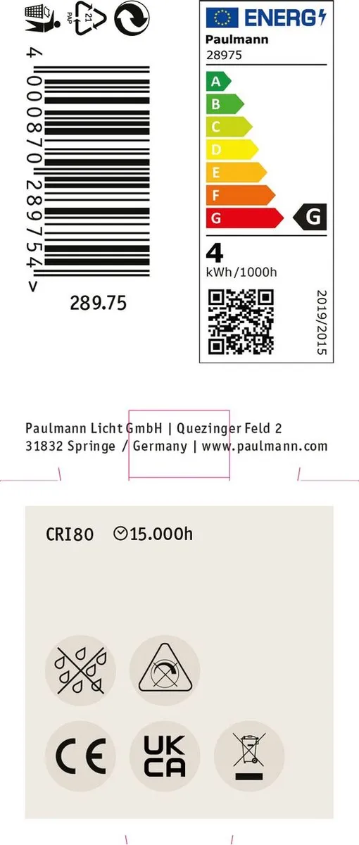 Paulmann LED Reflector GU10 4W 230lm - 2700K - Set van 1 - afbeelding 6 van 6