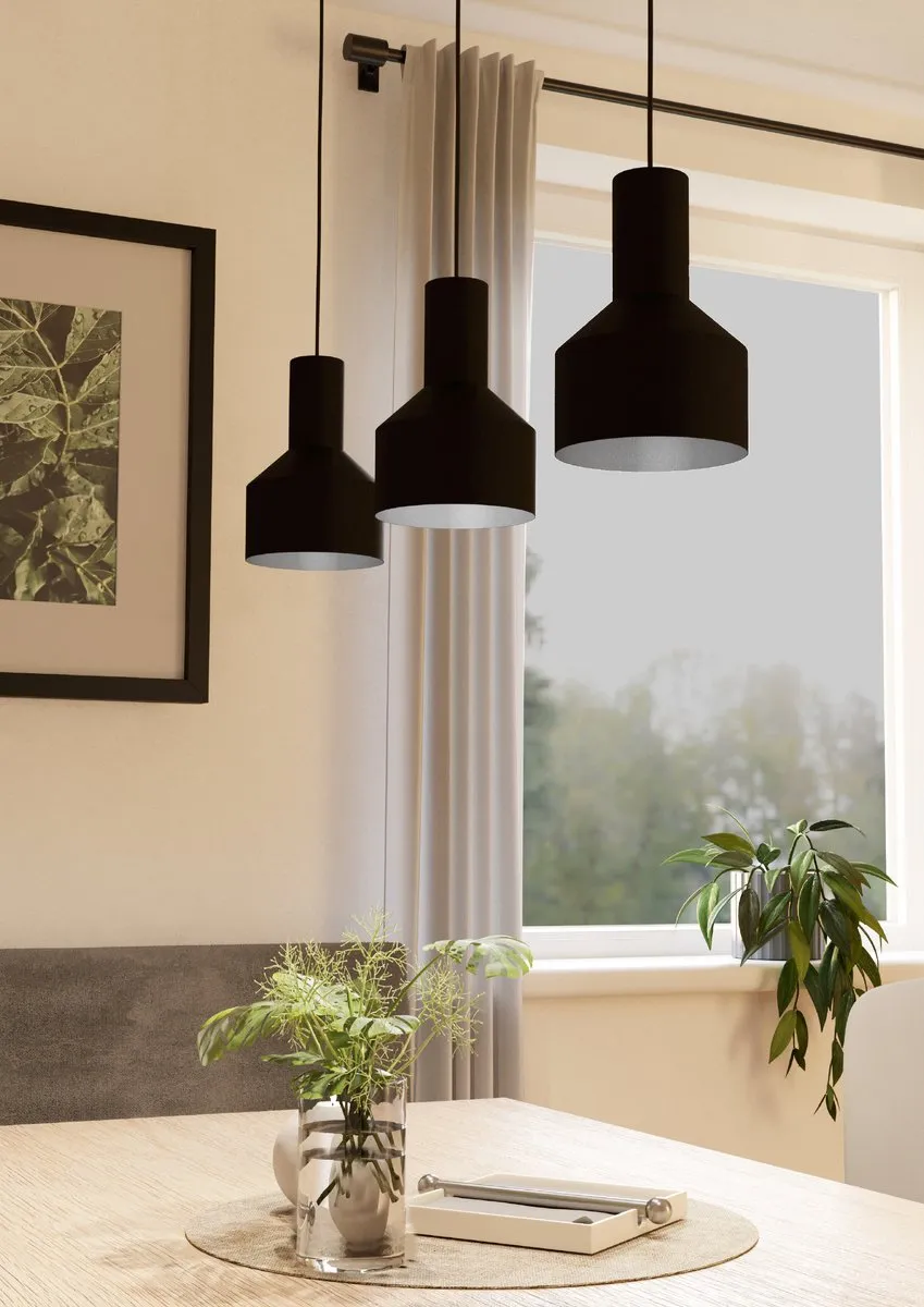 Eglo Casibare Hanglamp E27 - 5 Lichtpunten - 85cm - Zwart