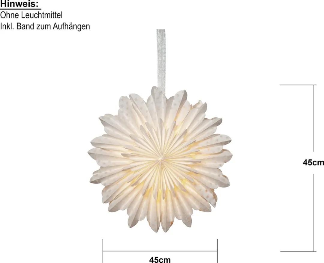Star Trading Papieren Ster Wolk 60cm - Wit - Gerecycled