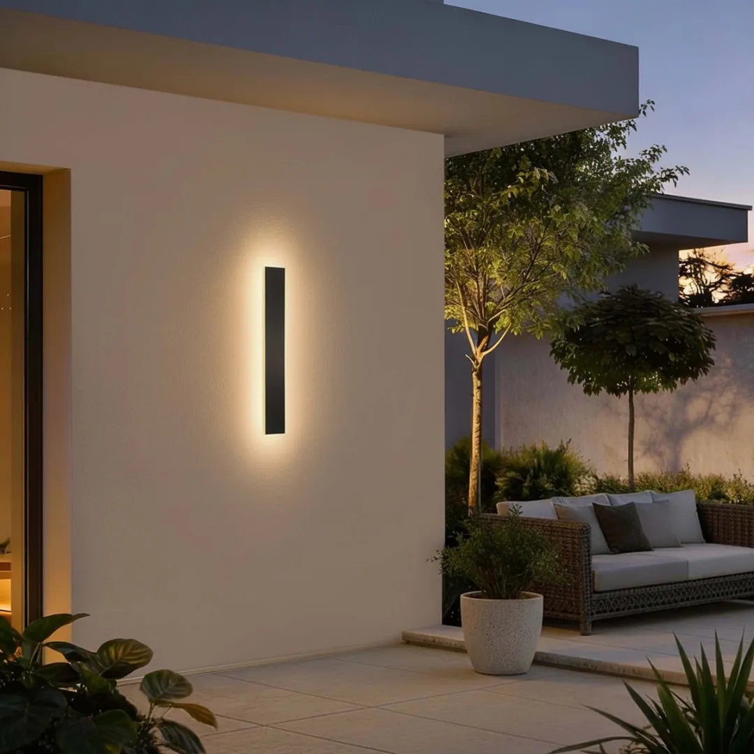 LEDVION Villa LED Buiten Wandlamp 14W 60cm - Zwart