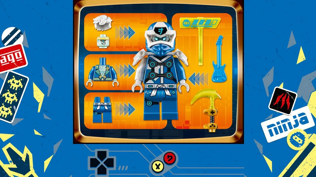 LEGO Ninjago Arcade Pod Jay Avatar 71715 - Blauw - afbeelding 3 van 6