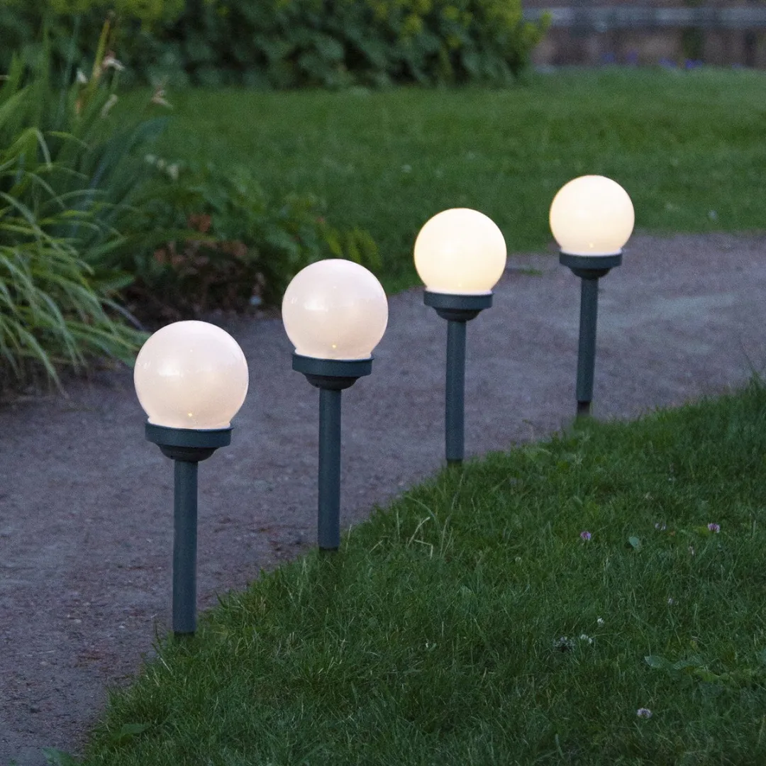 Star Trading Solar Padverlichting Globus - 12 Stuks Wit
