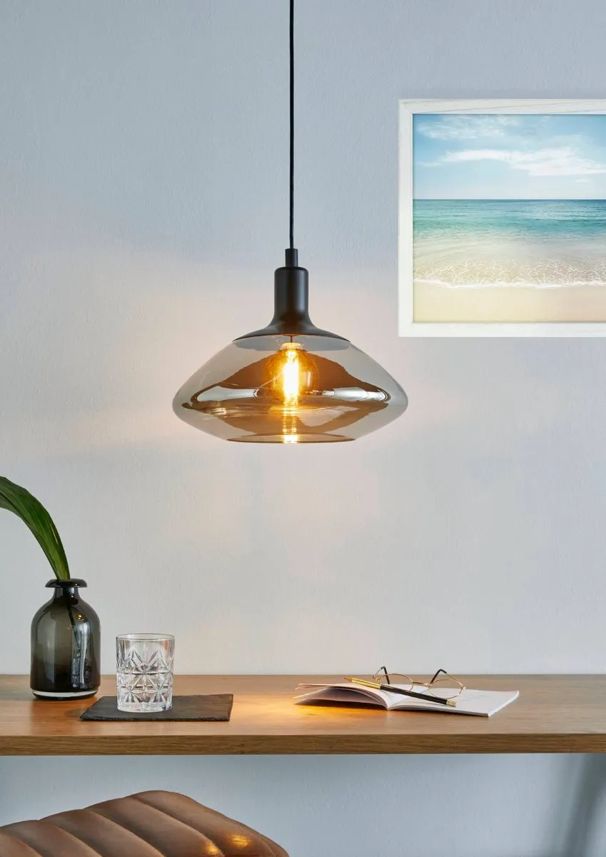 Eglo Torrontes Hanglamp Ø34,5cm - Nikkel/Zwart - afbeelding 6 van 6