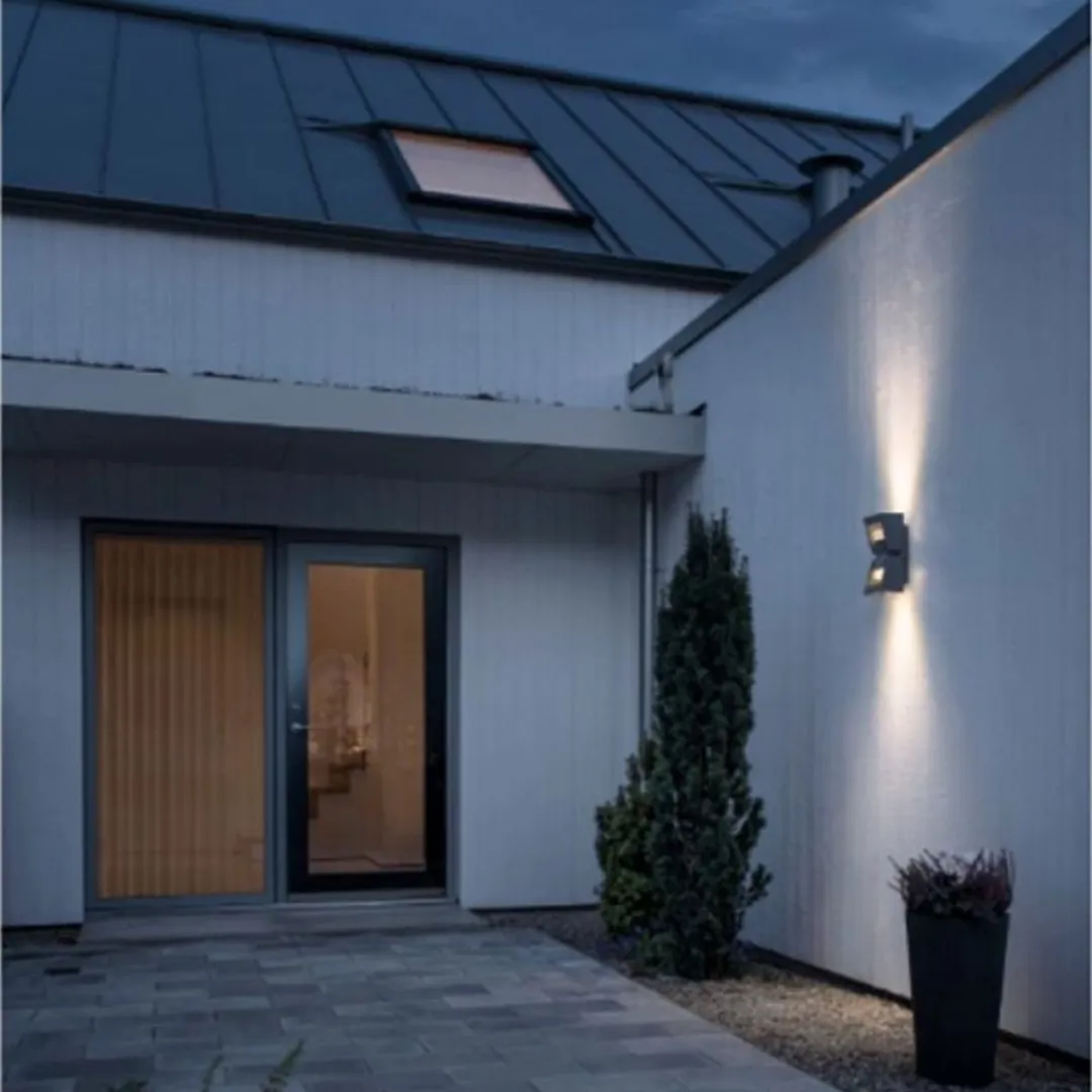 Konstsmide Potenza Wandlamp Buiten 2x GU10 - Antraciet