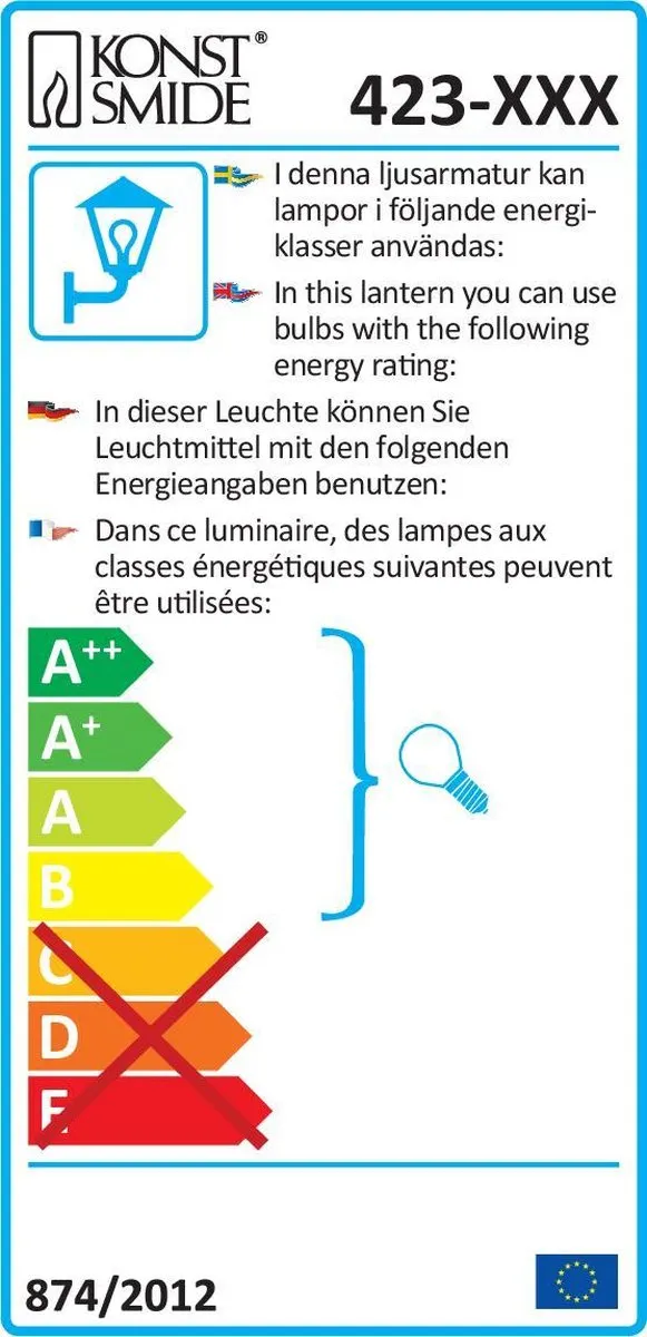 Konstsmide 423-759 Wandverlichting Buiten - 2x8W - Zwart