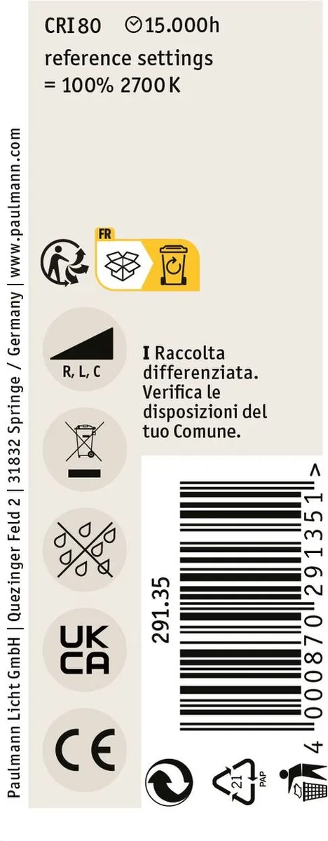 Paulmann Filament LED-buis E14 5,9W 806lm 2700K - Dimbare