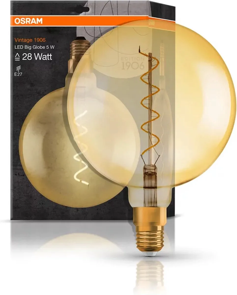 Osram LED-lamp E27 5W Warmwit - Ø20cm Goud