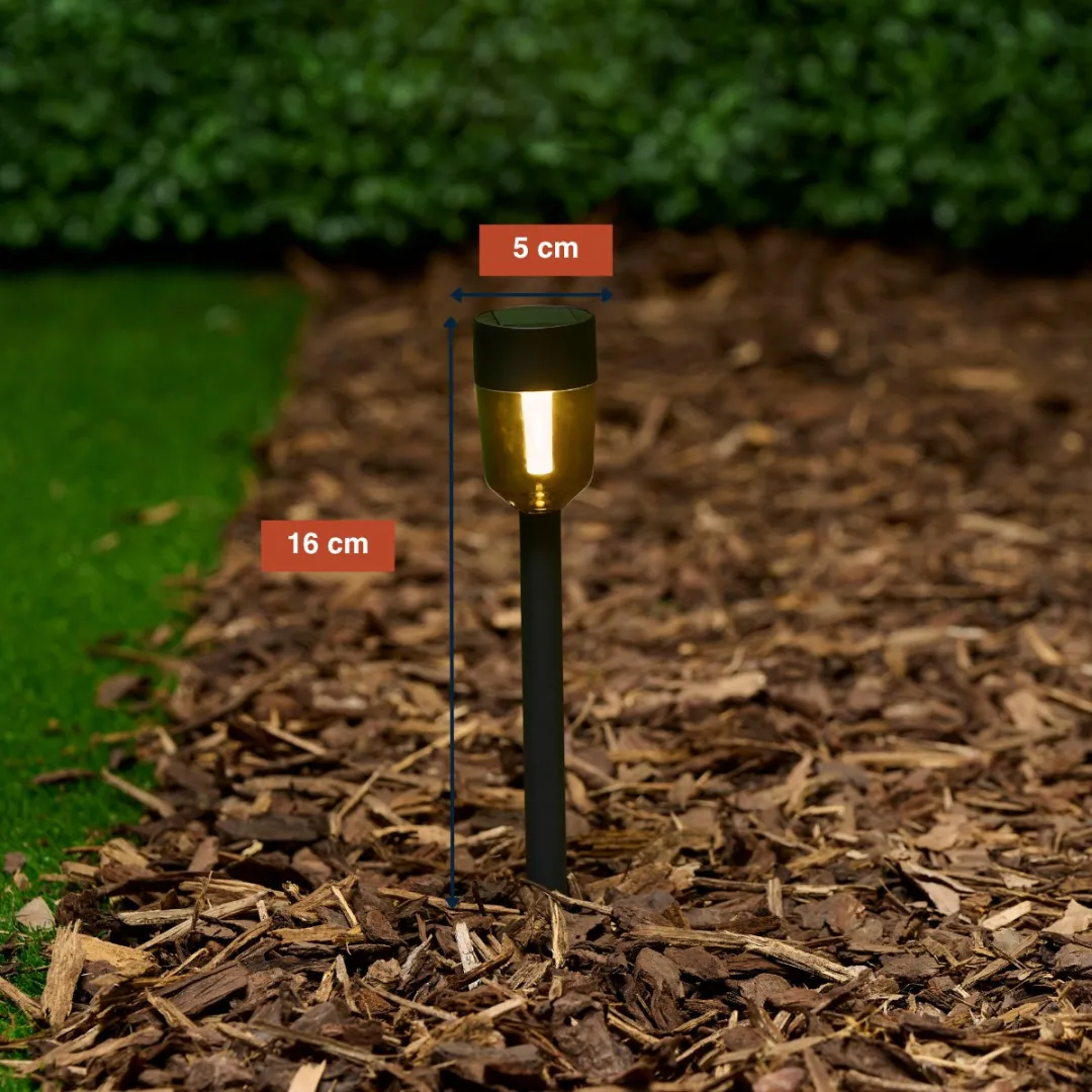 Grundig Solar Tuinverlichting 4 Stuks - Zwart