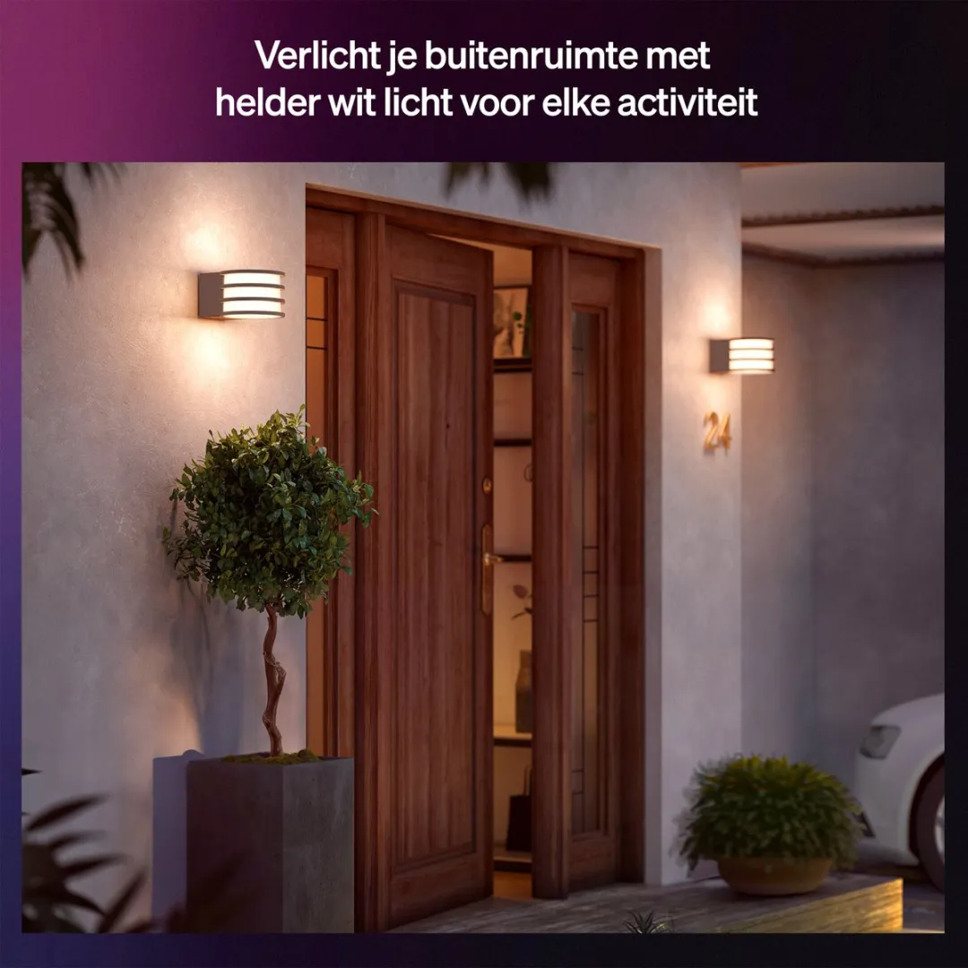Philips Hue Lucca Wandlamp Antraciet - RGBW 1100 Lumen - afbeelding 6 van 6