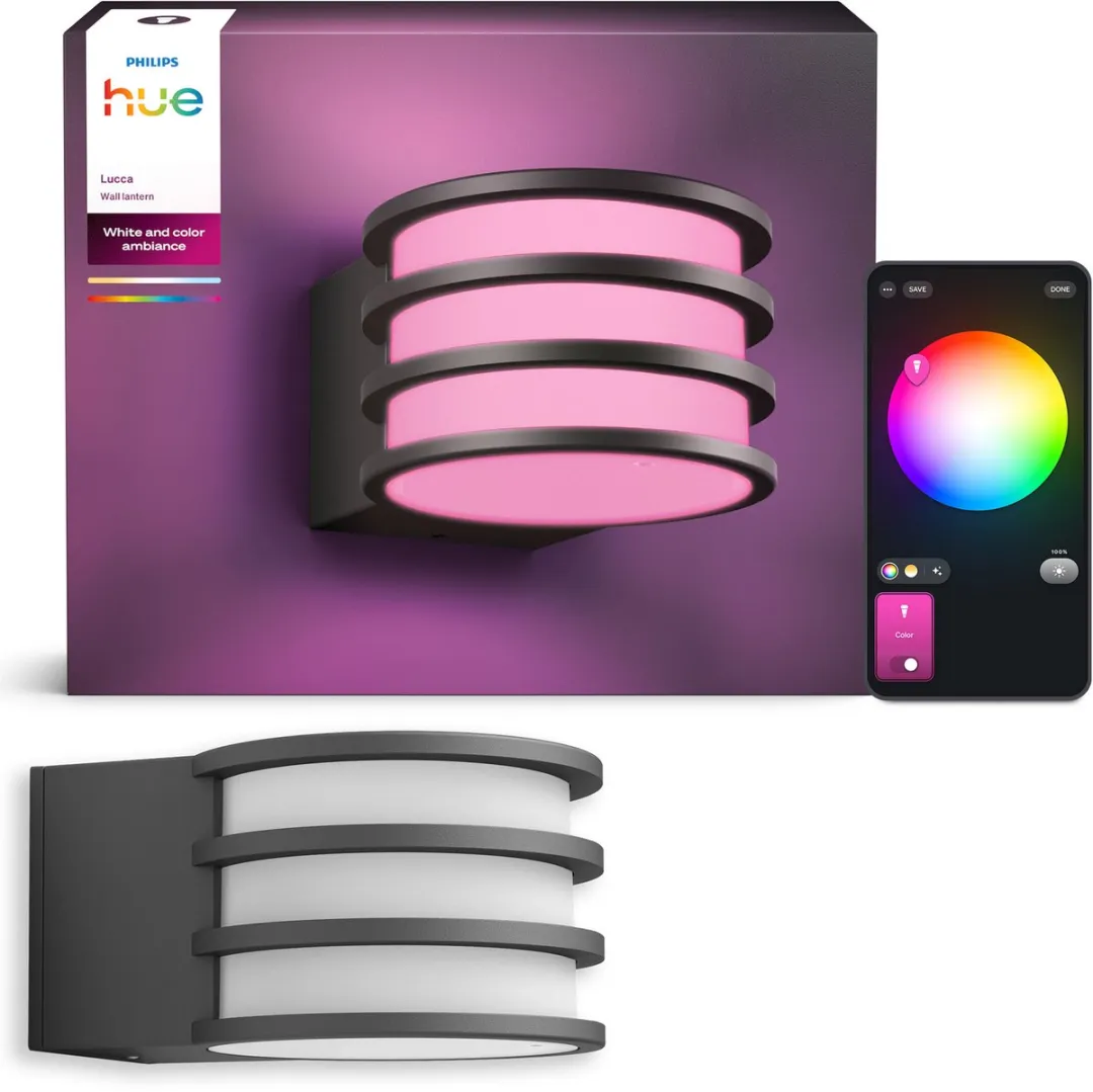 Philips Hue Lucca Wandlamp Antraciet