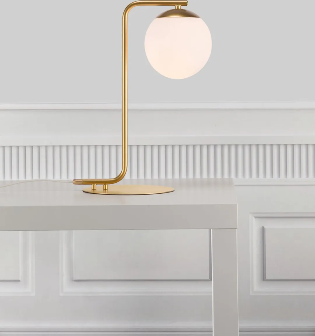 Nordlux Grant Tafellamp E14 - Opalen Glas Messing