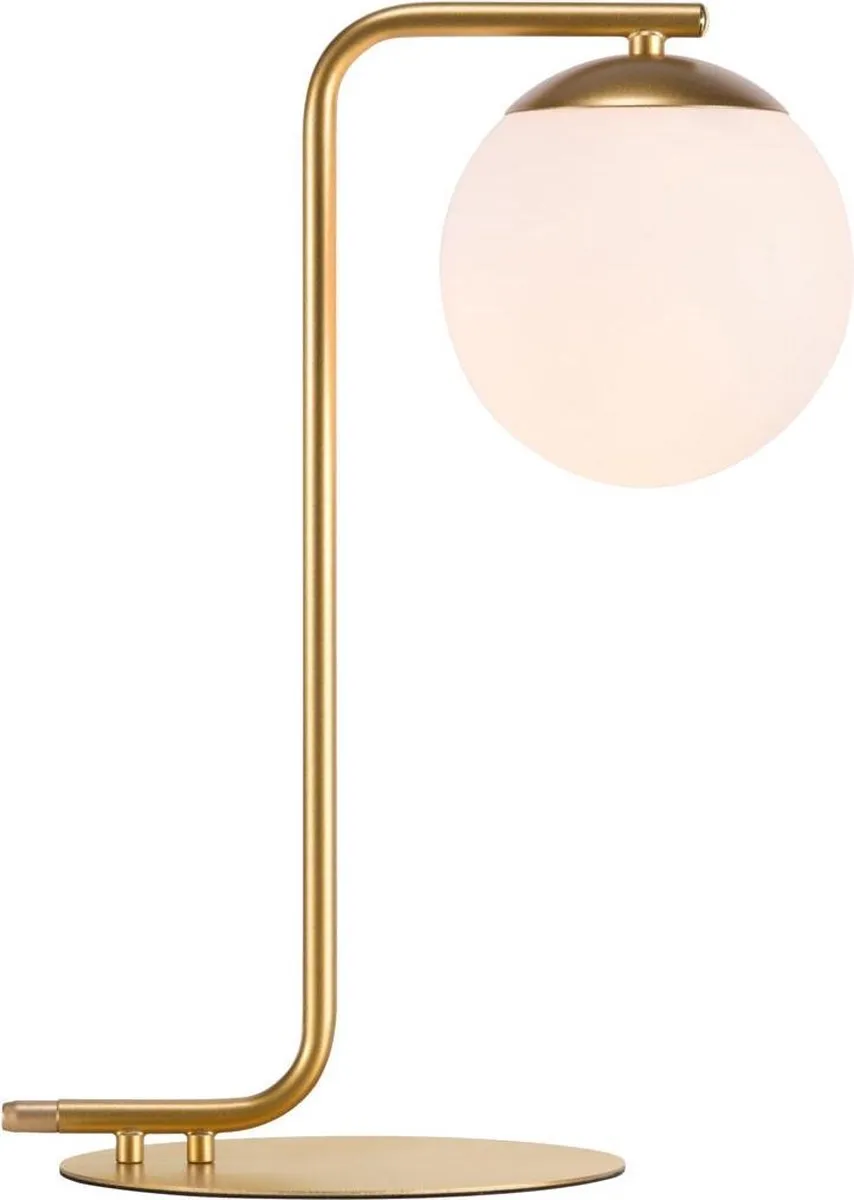 Nordlux Grant Tafellamp E14 - Opalen Glas Messing