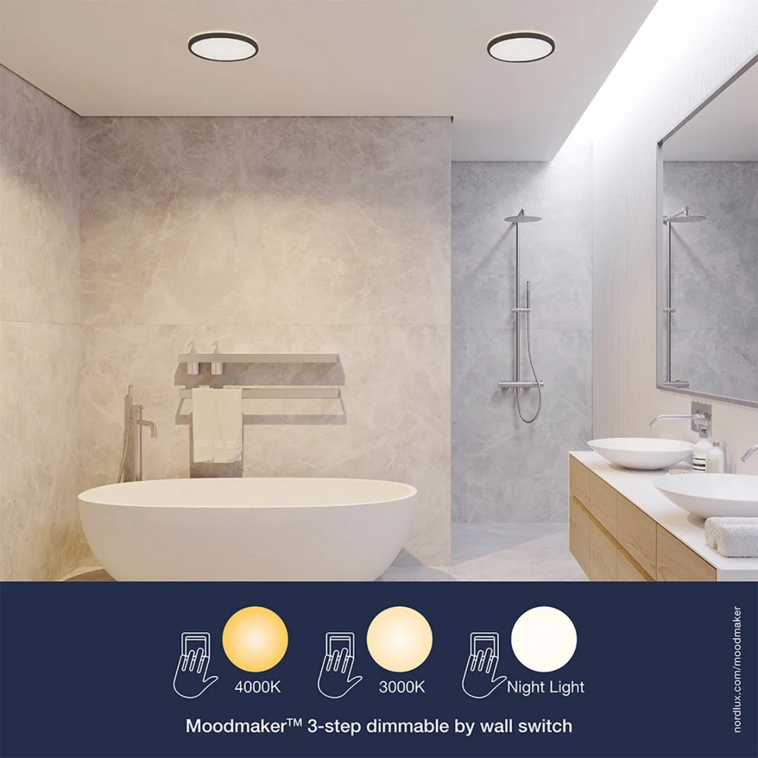 Nordlux Oja 42 LED Plafondlamp 19W - Zwart