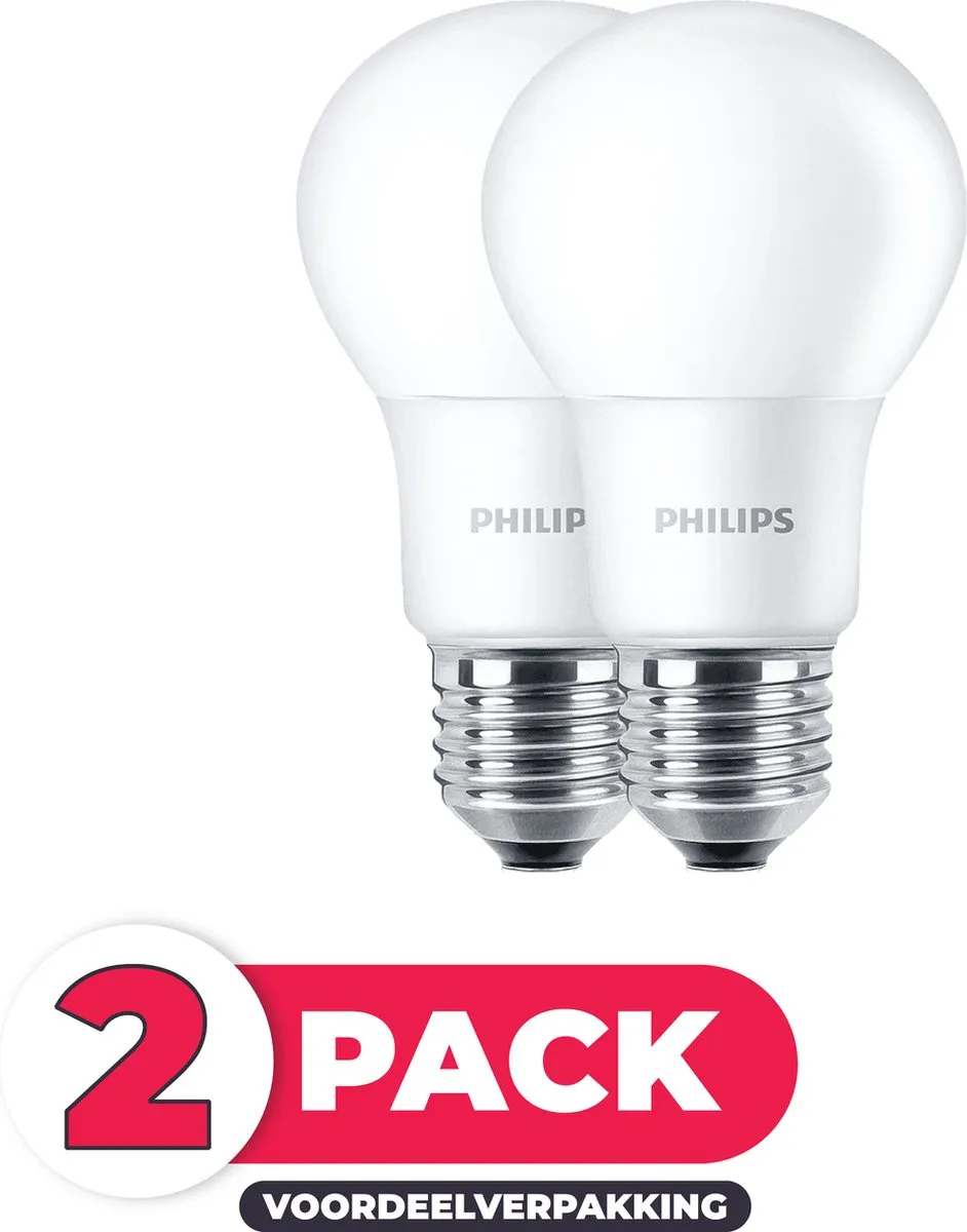 Philips LED E27 7.5W Daglicht Mat - 2 Stuks - afbeelding 3 van 6