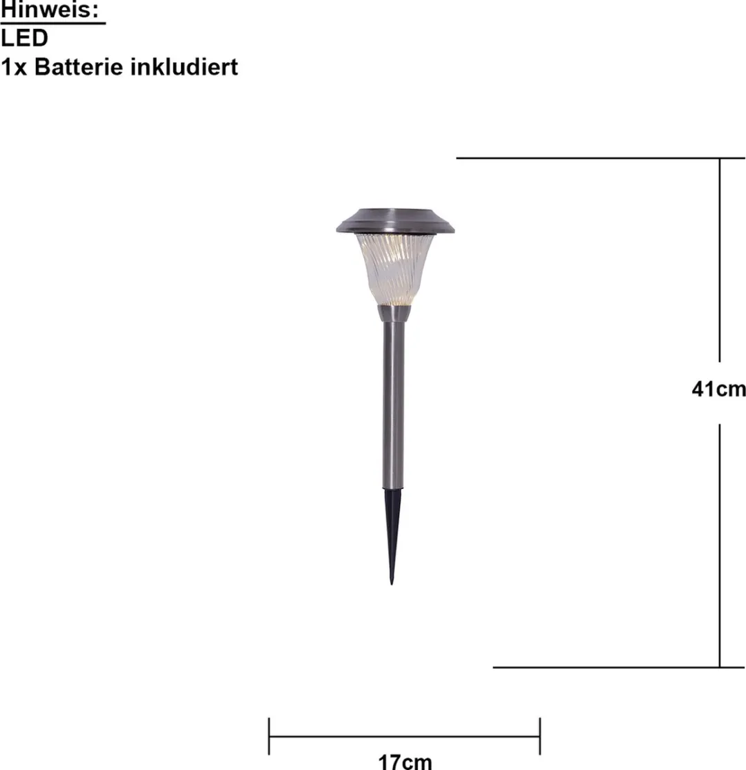 Star Trading Barcelona LED Solar Padlamp - Zilver 41cm